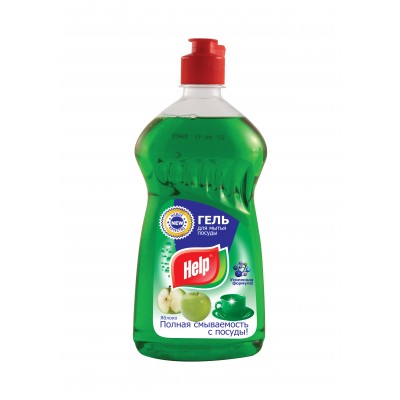 Средство для мытья посуды "Help" Яблоко 0,5 л (гель)